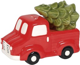 Enesco Country Living by Our Name is Mud Red Truck and Tree Salt Pepper Shaker - £15.77 GBP