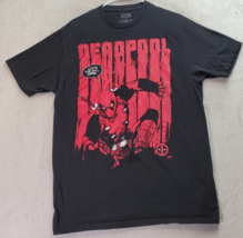 Marvel T Shirt Unisex Large Black Deadpool Cotton Short Casual Sleeve Crew Neck - $11.19