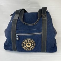 Kipling Medium Blue Weekend Expandable Duffle Gym Bag Carry-on Y2K Chunky - $42.08