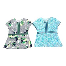 Koi By Kathy Peterson Lot 2 Womens Scrub Tops Floral &amp; Geometric Prints ... - $28.04