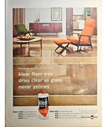 KLEAR FLOOR WAX Self Polishing-Won&#39;t Yellow Any Floor - 1960 Vintage Pri... - €9,32 EUR