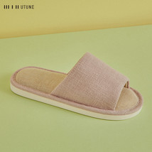 Women Linen Slippers Autumn Slides Mute Hemp Indoor Shoes For Men Spring Summer  - £27.31 GBP
