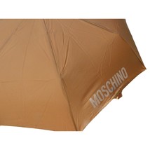 Moschino Brown Logo Umbrella With UV Protection New - £46.51 GBP