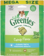 Greenies Feline Natural Dental Treats Catnip Flavor 4.6 oz - £29.75 GBP