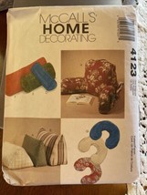 McCall PILLOW CRAFT PATTERN 4123 MAKE 8 STYLES - FOR COMFORT - $11.09