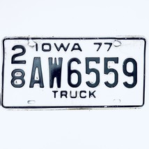 1977 United States Iowa Delaware County Truck License Plate 28 AW6559 - $16.82