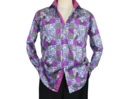 Men Shirt JValintin Turkey-Usa 100% Egyptian Cotton Axxess Style 1206-4 Purple - £44.03 GBP