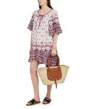 Isabel Marant Etoile Women&#39;s Loane &amp; Lurex Printed Cotton Short Mini Dress L 40 - £183.31 GBP