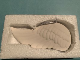 NIB - Angel Wing Memory Ornament - White Porcelain Angel&#39;s Wing - £7.20 GBP