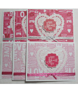 Stampin up! Happy Heart Day Valentine&#39;s Day Handmade Card Set of 6 3 eac... - $25.71 CAD