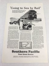 Southern Pacific Railways Vtg 1929 Print Ad Trains Going To Sea By Rail - $9.89