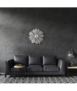 Large size silver / gray wooden wall clock, a piece of wall art - The Si... - $217.46 CAD+