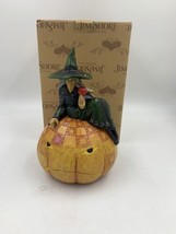 Jim Shore Heartwood Creek Sweet and Sour Witch and Cat Jack O Lantern Sculpture - £67.01 GBP