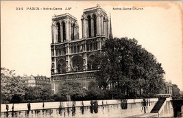 c1920 Paris and Its Wonders #324 Notre Dame Church LIP Collotype Postcard - £7.43 GBP