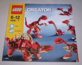 Lego Creator INSTRUCTION BOOK ONLY #4892-1 Prehistoric Power No Legos in... - $9.95
