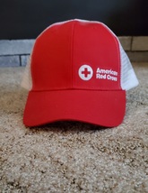 American Red Cross Unisex Adjustable Baseball Cap Red White Hat NEW - £9.43 GBP