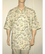 Hawaiian Cotton Music Print Shirt New USA Made XL - $761.26 MXN