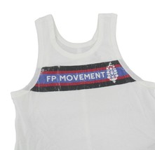 Free People Movement Logo Graphic Tank Top Women&#39;s Size Large White NEW - £27.93 GBP