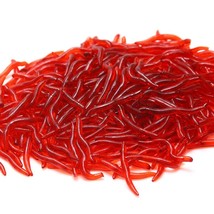 20PCS-100pcs Lifelike Red Worm Soft Lure Earthworm ice winter Fishing   Bait Fis - £37.37 GBP