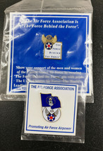 Lot of 2 Air Force Association Lapel Pin Pinbacks- Airpower, Force Behind Force - £8.34 GBP