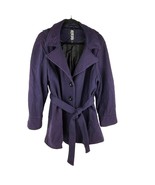 d.e.t.a.i.l.s. Jersey-Knit Belted Jacket Removeable Hood Plum Sz. 1X - $461.34 MXN