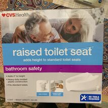 Raised Toilet Seat 4" molded plastic, 250 lb capacity 050428251737 - $21.66