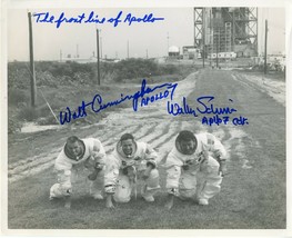 NASA  Wally Schirra Walt Cunningham signed photo The Front Line of Apollo - 7 - £184.85 GBP