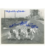 NASA  Wally Schirra Walt Cunningham signed photo The Front Line of Apoll... - $320.59 CAD