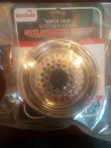 Super Grip Kitchen Genie Sink Strainer Basket Fits Most Standard Sinks L... - $18.69