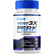 1 Pack Vert3X Perk Male Pills Advanced Vitality Support Formula Supplement - £30.84 GBP