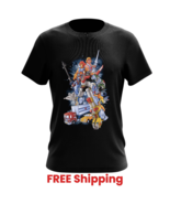 80s 90s Cartoon HEROES Black Crewneck T-Shirt Unisex Short Sleeve All Si... - $547.20 MXN+