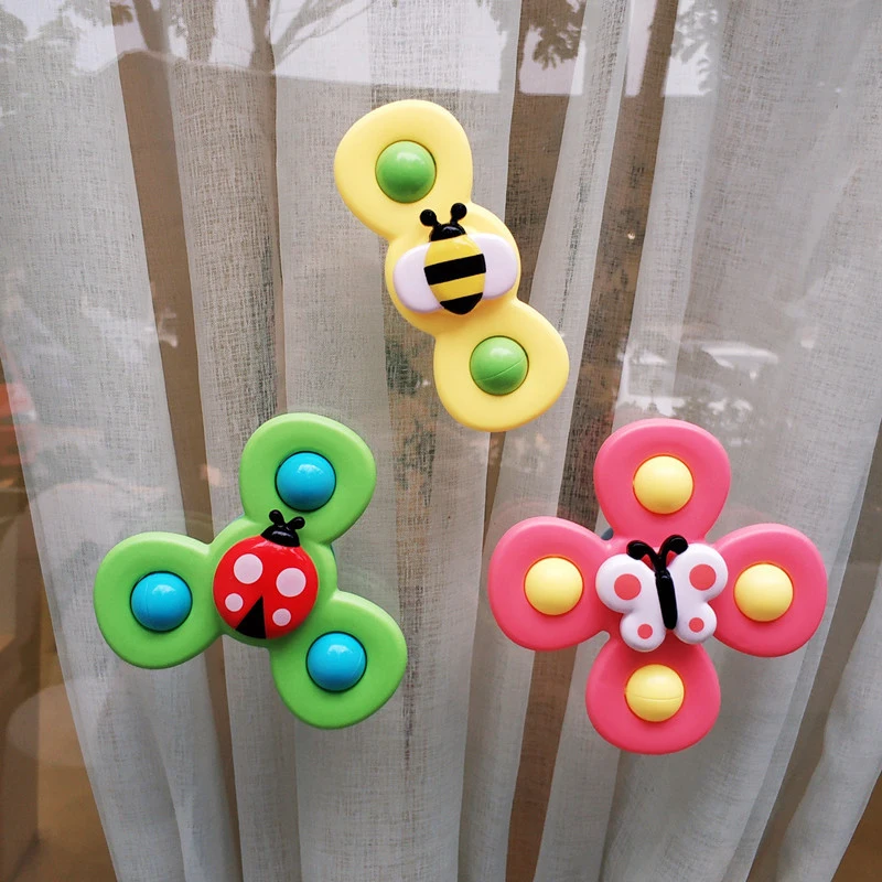Sporting 1pcs Baby Cartoon Fidget Spinner Toys Colorful Insect Gyro Educational  - £18.47 GBP