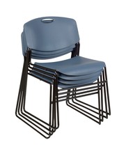 Regency 4400BE4PK Zeng Stack Chair, Blue - Pack of 4 - £433.74 GBP