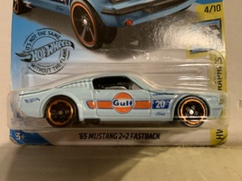 Hot Wheels HW Speed Graphics 2017 &quot;65 Mustang 2+2 Fastback Gulf Logo Car - £4.69 GBP