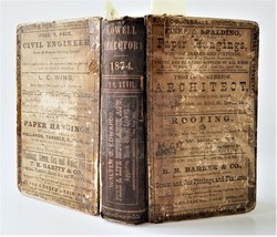 1874 antique LOWELL MA DIRECTORY hc genealogy names employment fire engine ads - £98.65 GBP