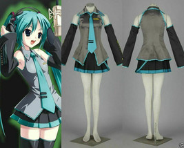 HOT Anime Vocaloid Miku Hatsune Cosplay Costume Full Set Costumes - £24.65 GBP