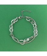 Titanium Steel Link Chain Snake Bracelet for Women Men,Unisex Punk Hip H... - £9.37 GBP