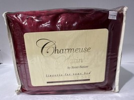 Charmeuse Satin by Scent Sation RED Satin Sheet Set New 100%Woven Polyes... - $65.44