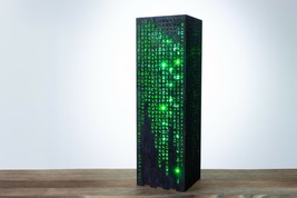 Green Code lamp | Green Hieroglyphs Numbers Vertical Lines | Cyberpunk lamp - £31.31 GBP