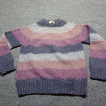 Vintage Cattivo Sweater Adult Medium Wide Striped Shetland Pure Wool - $37.02