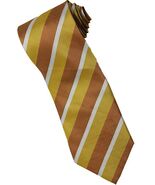 EBR1 Gold Brown White Necktie - $19.99