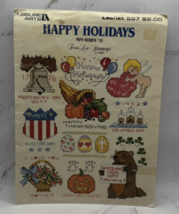 VTG Leisure Arts Happy Holidays Mini Series 15 Cross Stitch Leaflet 557 ... - $4.95