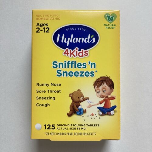 Primary image for Hyland's 4 Kids Sniffles 'n Sneezes Homeopathic Tablets, 125 Ct