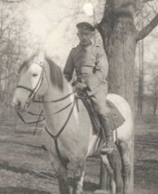 WWI German Soldier Cavalry Mounted Photo Postcard RPPC Schutztruppe - £7.07 GBP