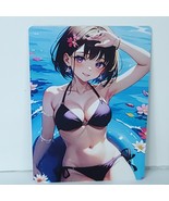 Mikasa Pool Waifu Card Anime Girl Wall Art Double Sided Oversized Board A5 - $31.57 CAD