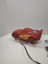 Disney Pixar Cars Lightning McQueen Night Light Lamp Plug In Red Texture... - $29.69