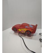 Disney Pixar Cars Lightning McQueen Night Light Lamp Plug In Red Texture... - $29.69