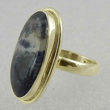 925 Sterling Silver Sodalite Sz 2-14 Gold/Rose Gold Plated Ring Women RSV-1420 - £27.68 GBP+