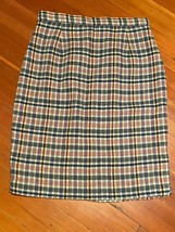 Womens Vintage Mazzino Multicolor Plaid A-Line Skirt US Size 2 IT Size 38 - $14.25