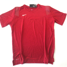Nike Men UV Short Sleeve Top Shirt - CW3540 - Red Maroon 613 - Size M - NWT - £19.97 GBP